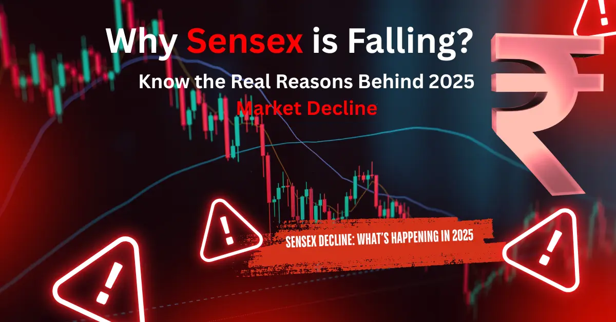 Graph showing why sensex is falling